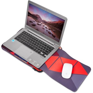 Hoppla Grotto 13 inch Neoprene Laptop Sleeve With Build-In Mouse Pad