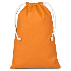 Allsorts Maxi Cotton Drawstring Pouch - Orange
