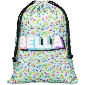 Pre-Printed Sample Hoppla Pacific Maxi Polyester Drawstring Pouch