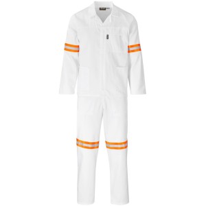 Trade Polycotton Conti - Suit Reflective Arms, Legs & Back - Orange Tape